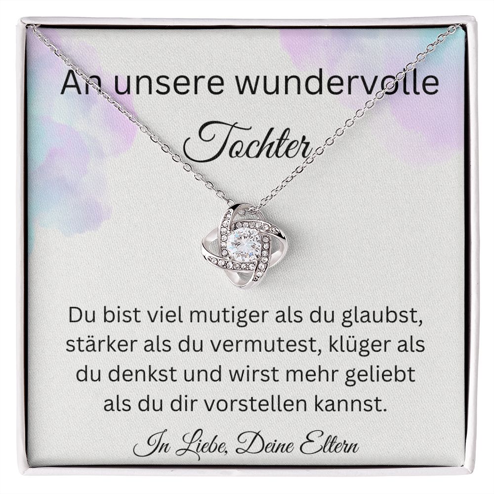 An Unsere Wundervolle Tochter - Liebesknoten Kette