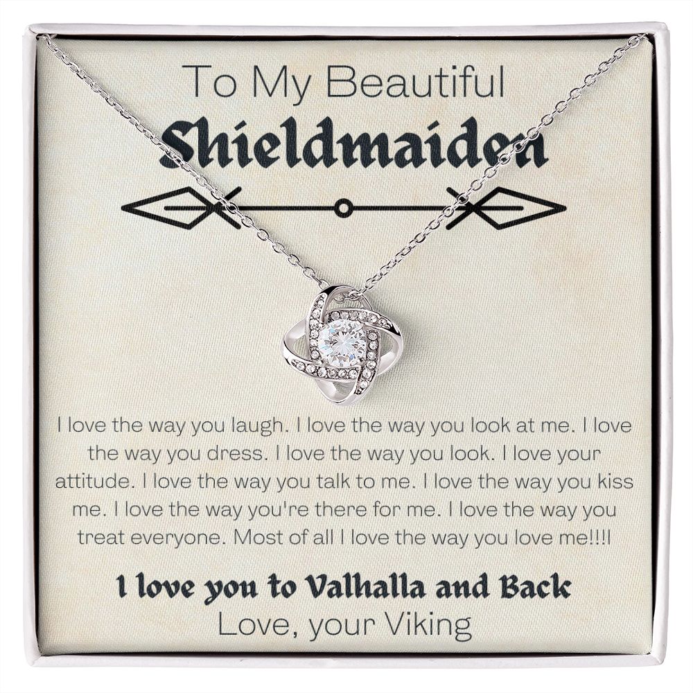 To My Beautiful Shieldmaiden - Love Knot Necklace