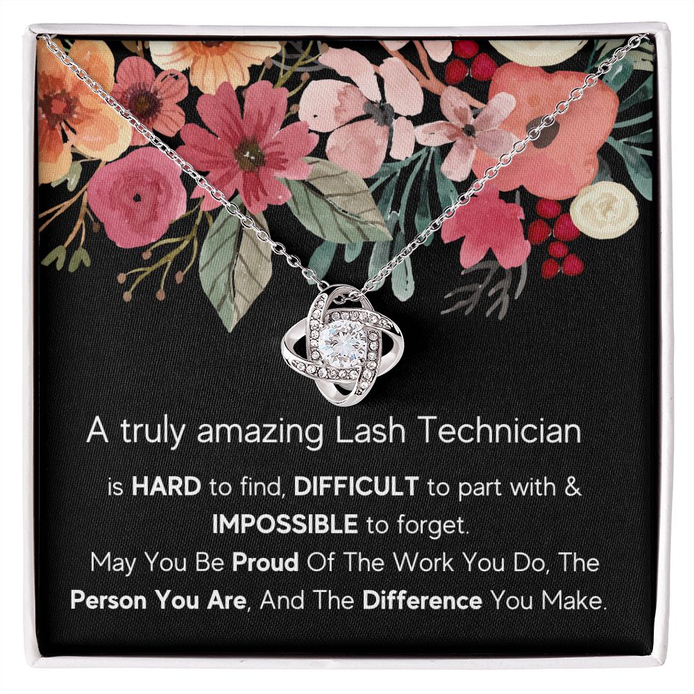 A Truly Amazing Lash Technician - Love Knot Necklace