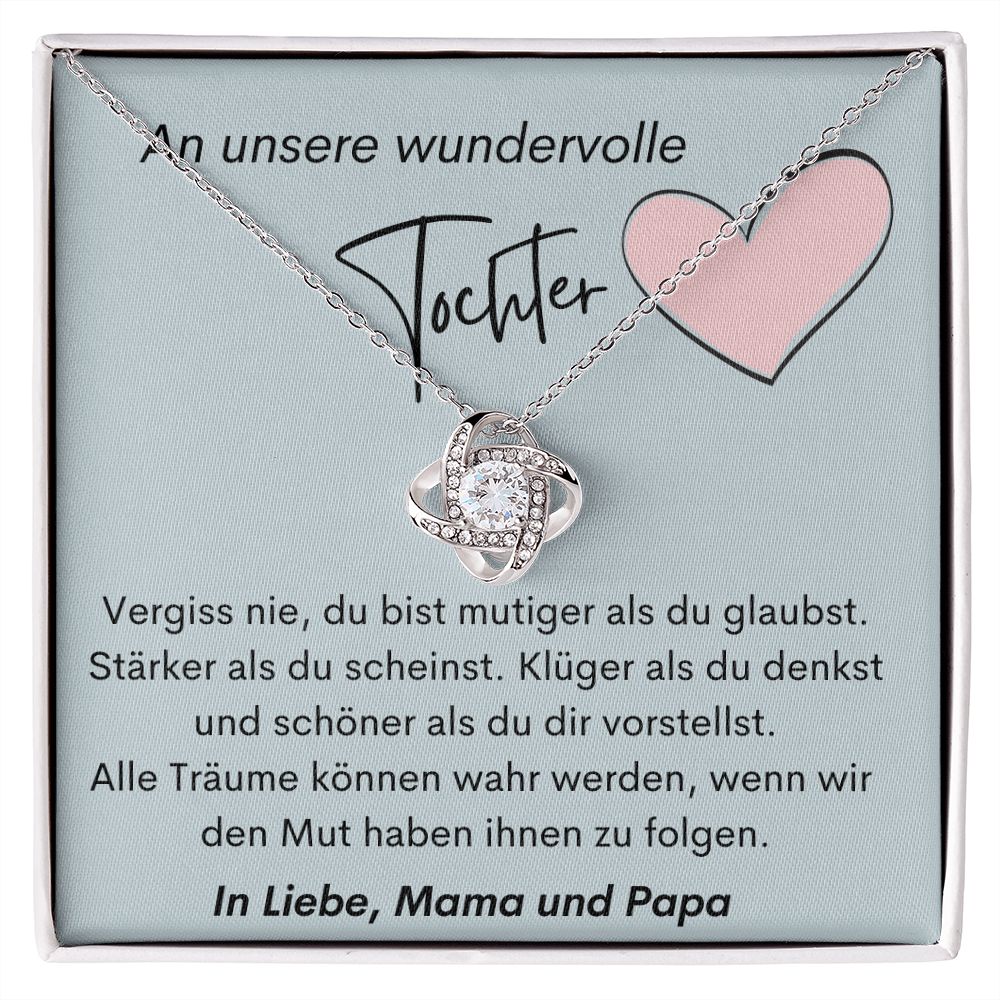 An Unsere Wundervolle Tochter - Love Knot Necklace