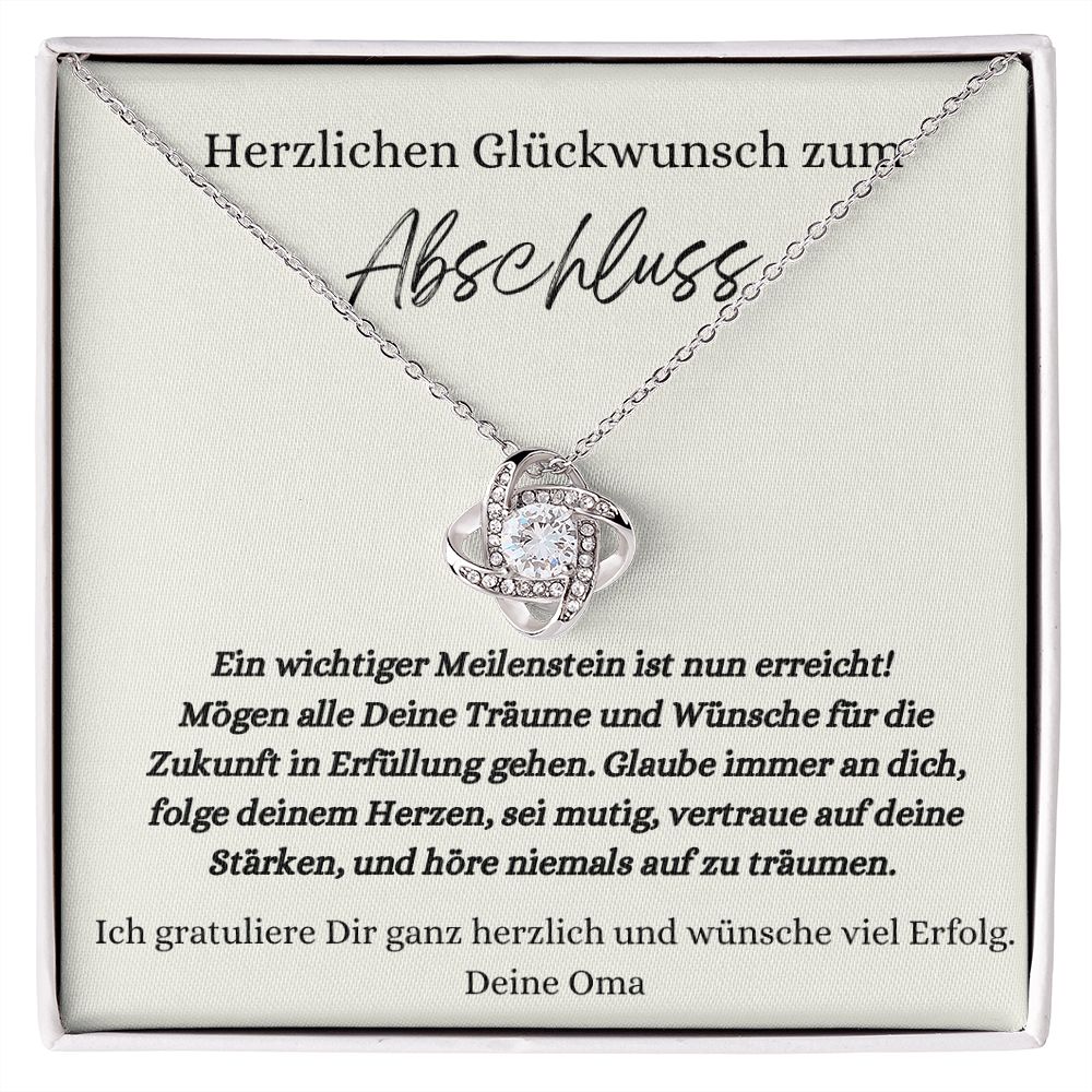 Herzlichen Glückwunsch Zum Abschluss - Love Knot Necklace
