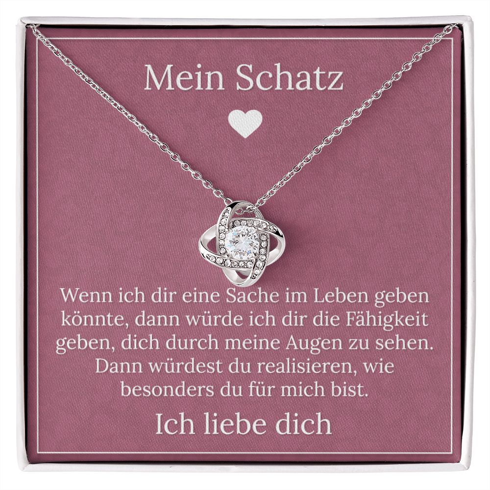 Mein Schatz - Ich Liebe Dich - Love Knot Necklace