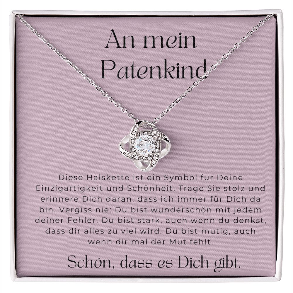 An Mein Patenkind - Diese Halskette - Love Knot Necklace