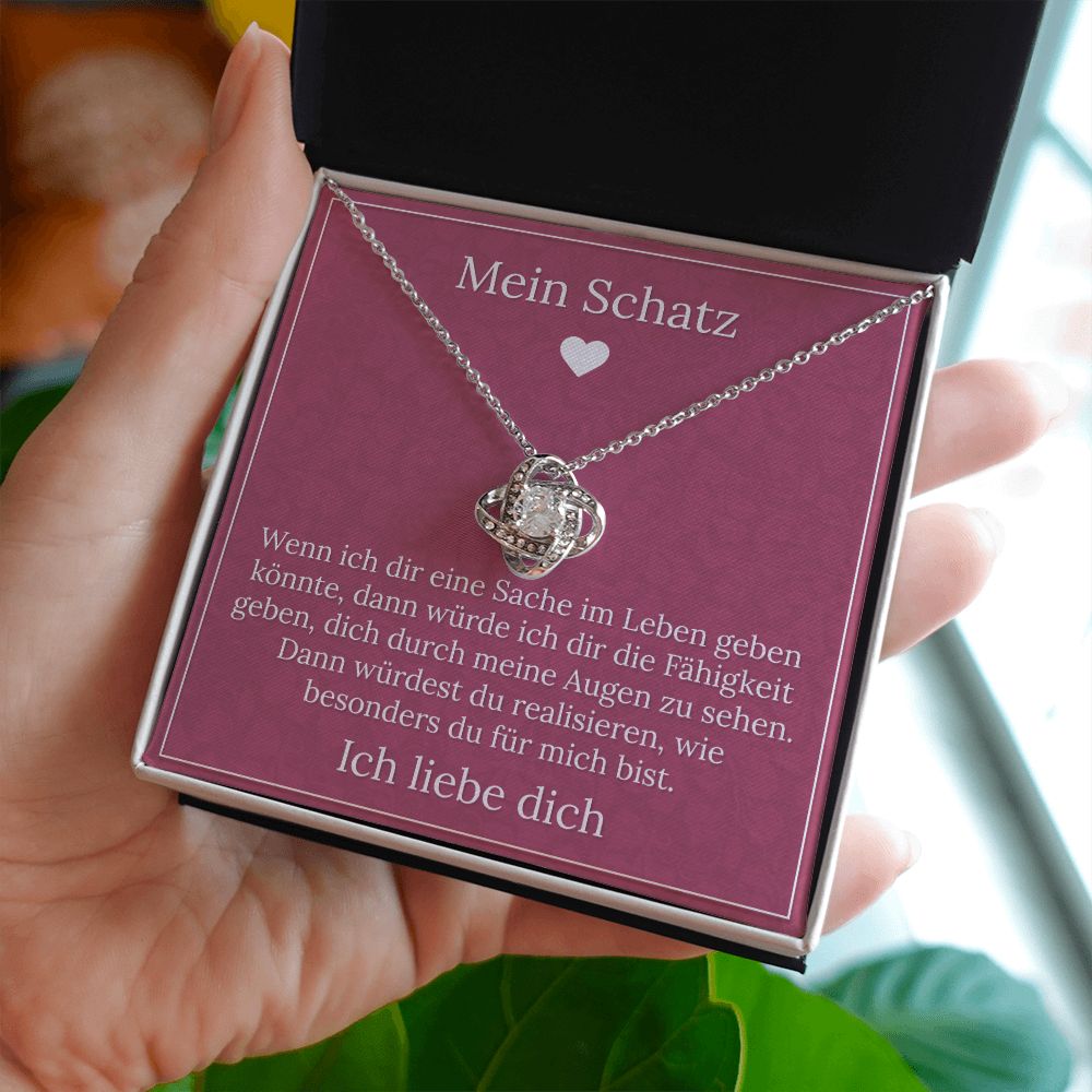 Mein Schatz - Ich Liebe Dich - Love Knot Necklace