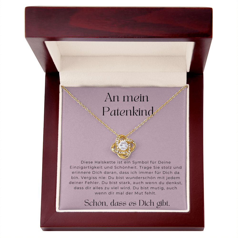 An Mein Patenkind - Diese Halskette - Love Knot Necklace