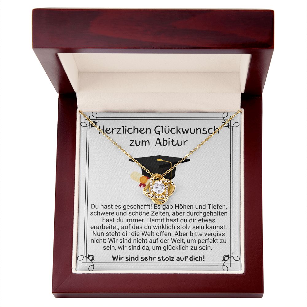 Herzlichen Glückwunsch Zum Abitur - Du Hast Es Geschafft - Love Knot Necklace