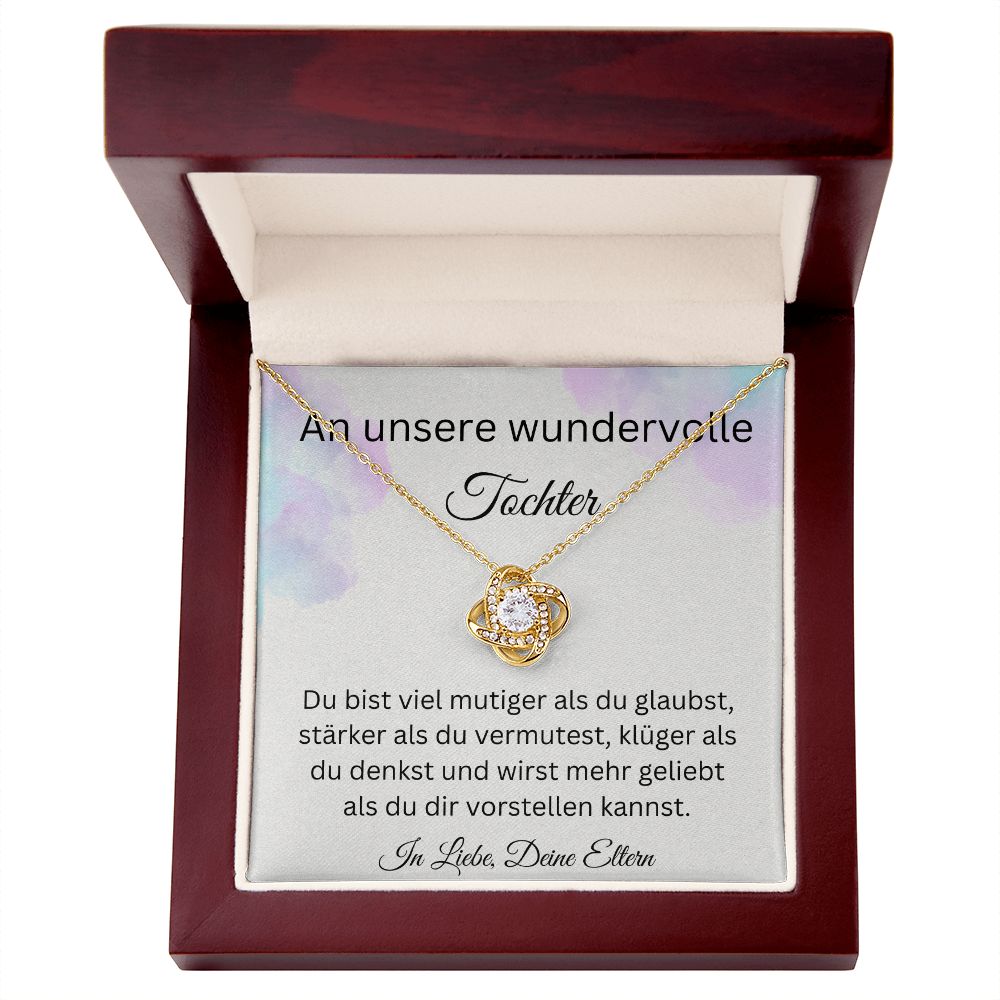 An Unsere Wundervolle Tochter - Liebesknoten Kette