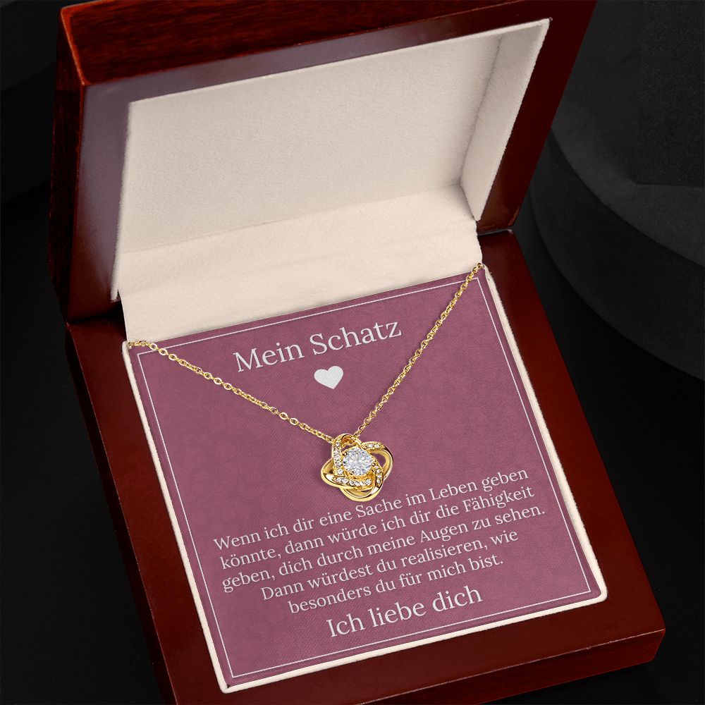 Mein Schatz - Ich Liebe Dich - Love Knot Necklace