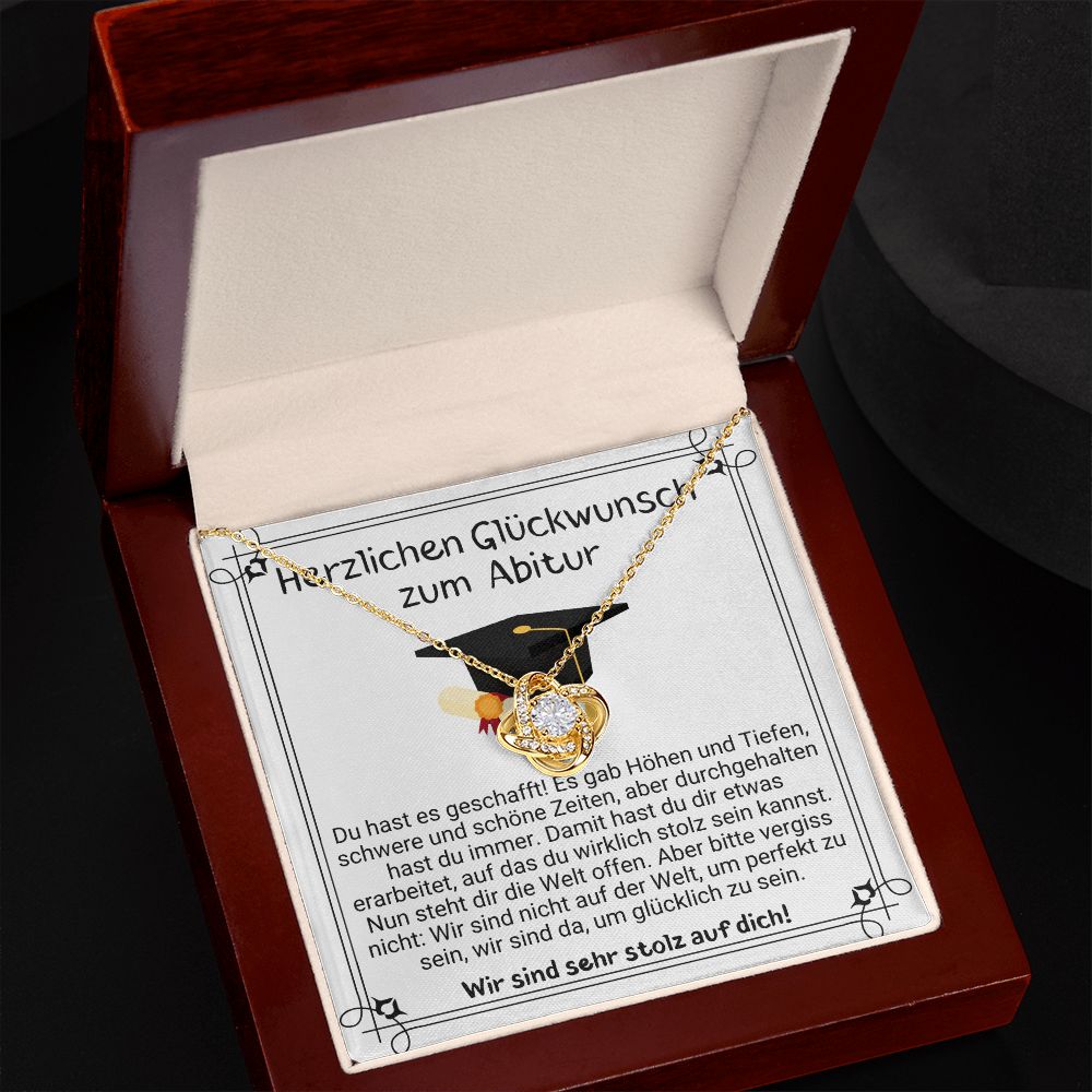 Herzlichen Glückwunsch Zum Abitur - Du Hast Es Geschafft - Love Knot Necklace