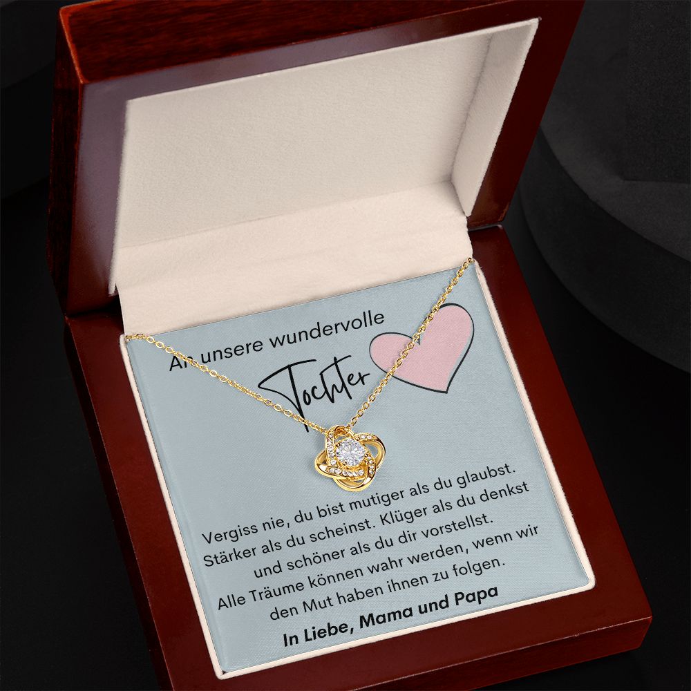 An Unsere Wundervolle Tochter - Love Knot Necklace