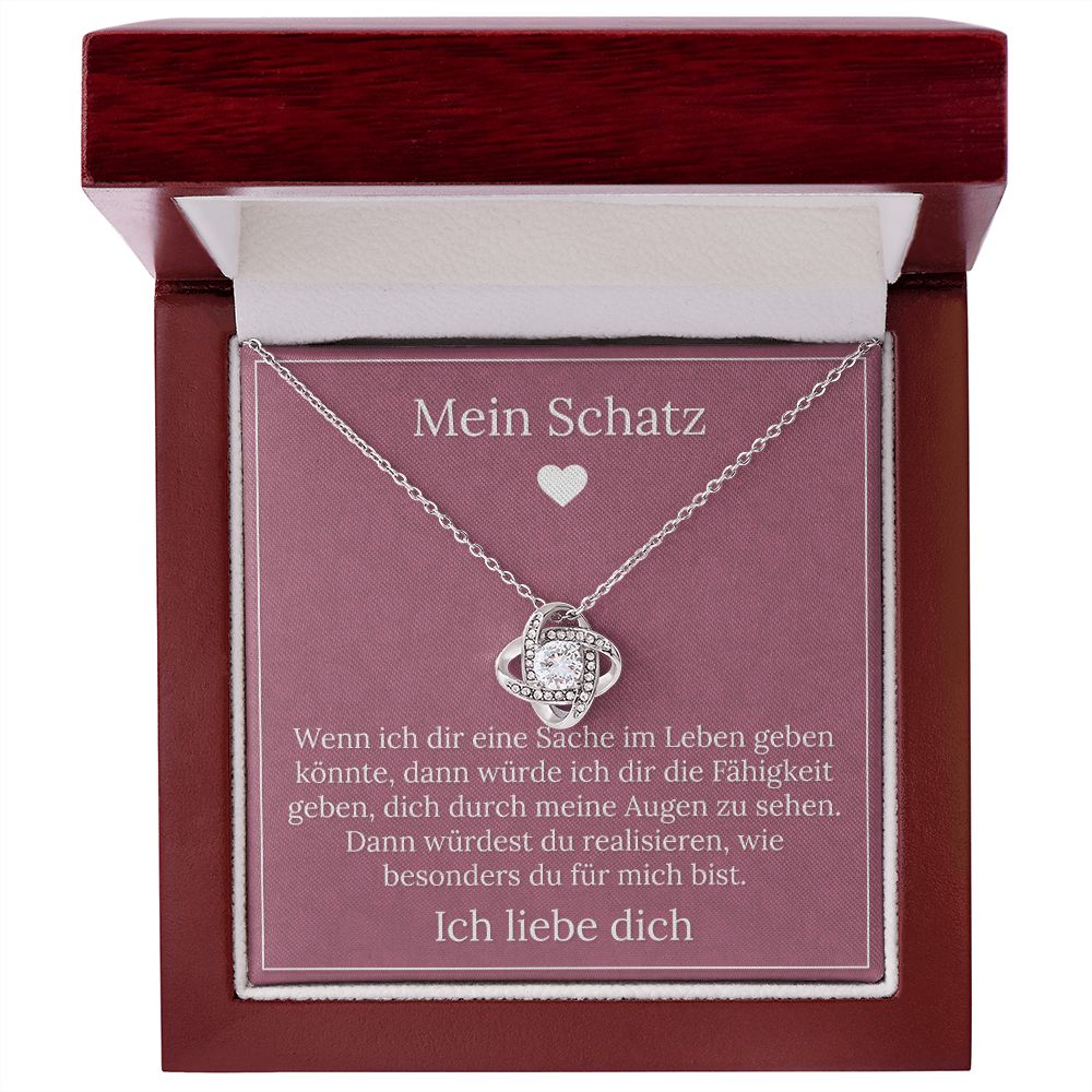 Mein Schatz - Ich Liebe Dich - Love Knot Necklace