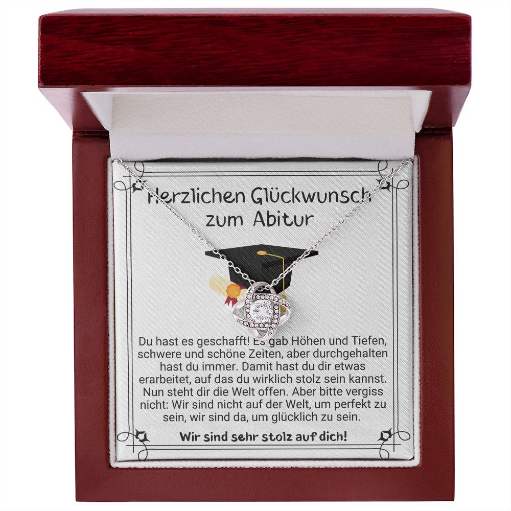 Herzlichen Glückwunsch Zum Abitur - Du Hast Es Geschafft - Love Knot Necklace
