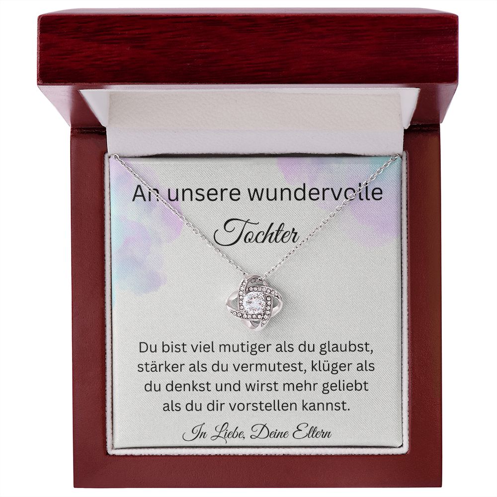 An Unsere Wundervolle Tochter - Liebesknoten Kette