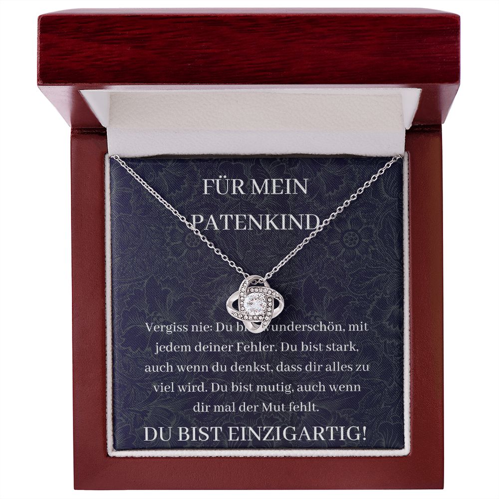 Für Mein Patenkind - Vergiss Nie - Love Knot Necklace