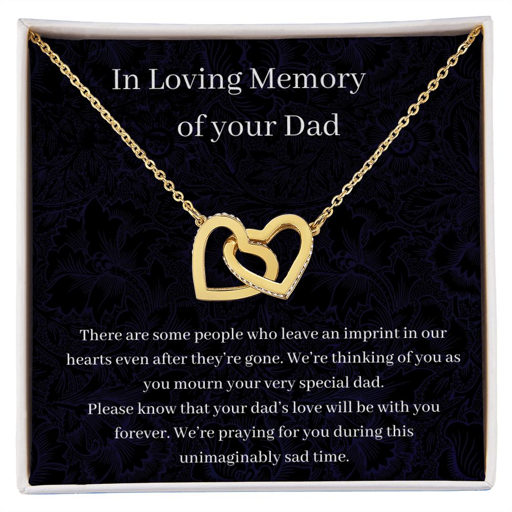 In Loving Memory Of Your Dad - Interlocking Hearts Necklace