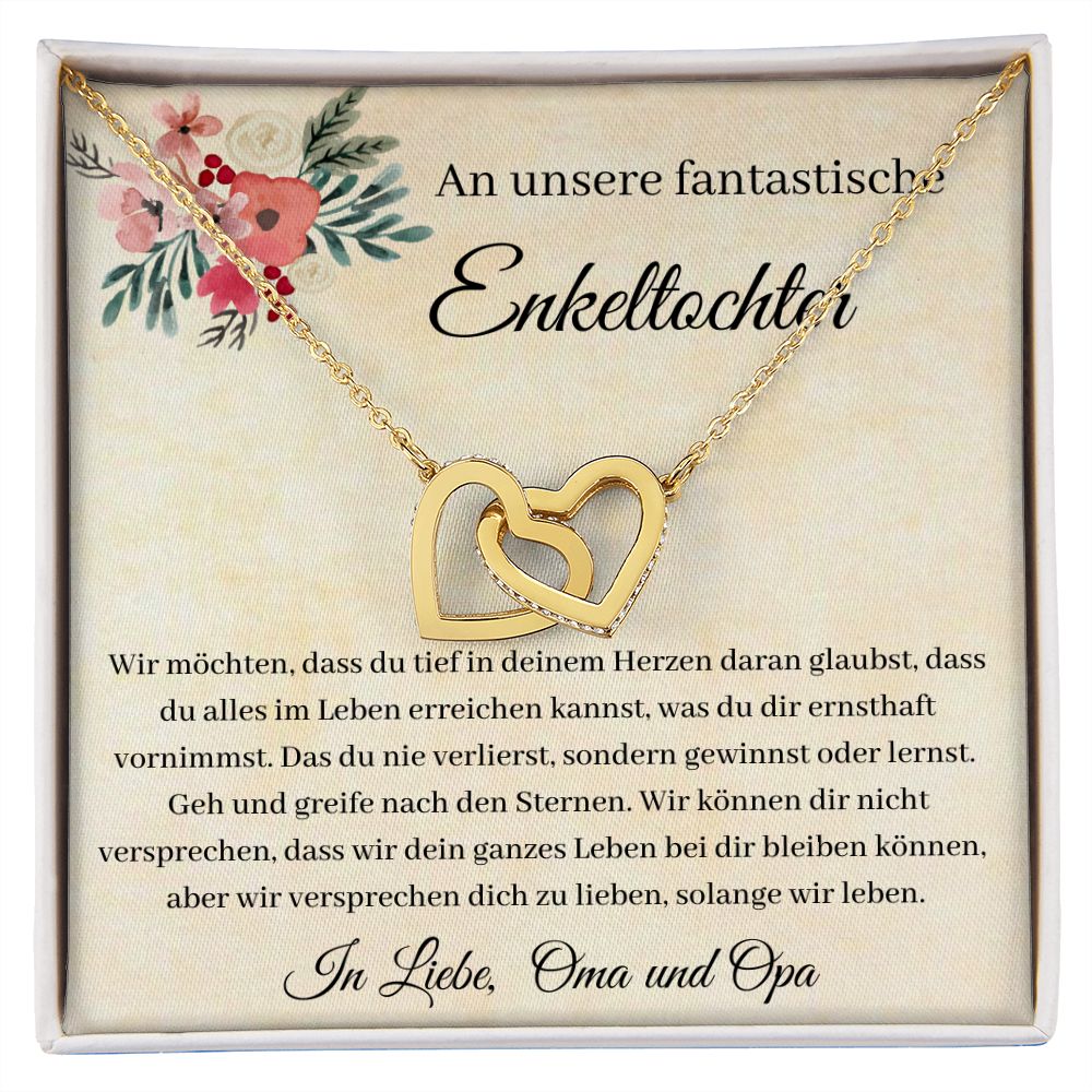 An Unsere Fantastische Enkeltochter | Verlockende Herzen Halskette