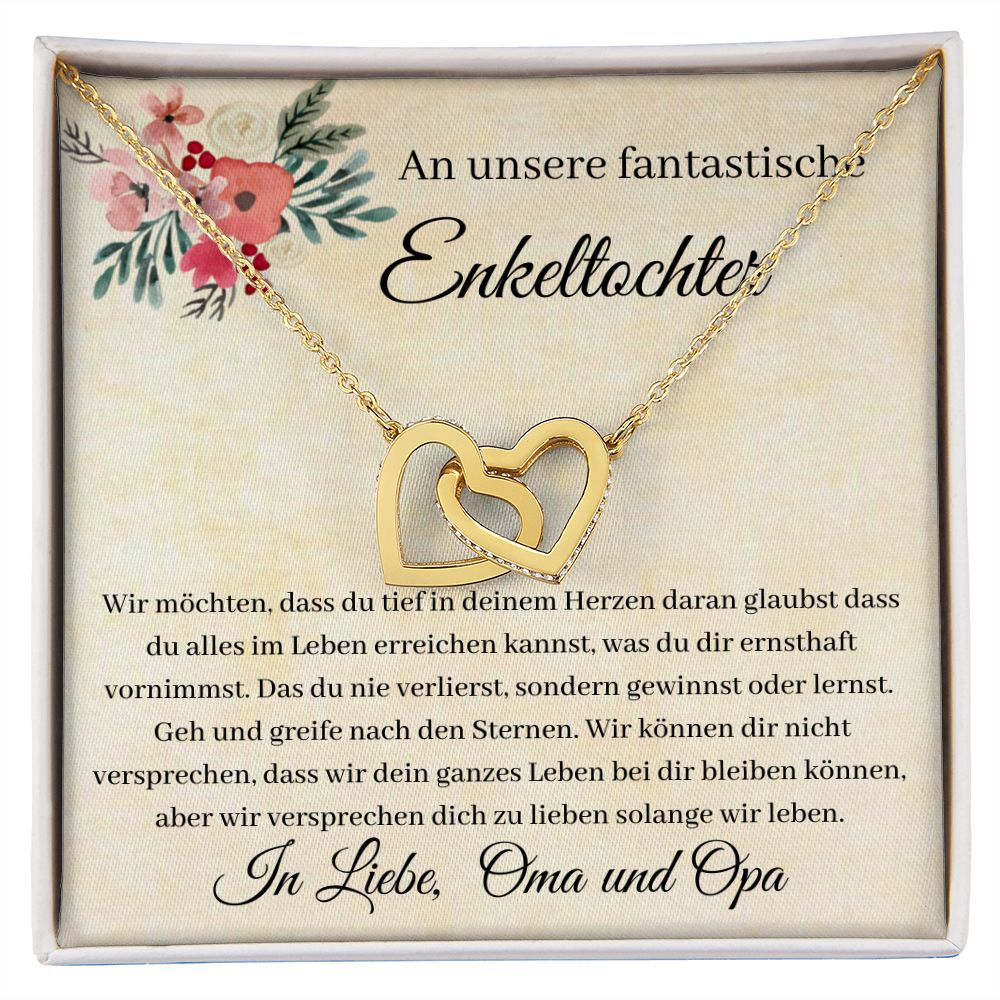An Unsere Fantastische Enkeltochter - Interlocking Hearts Necklace