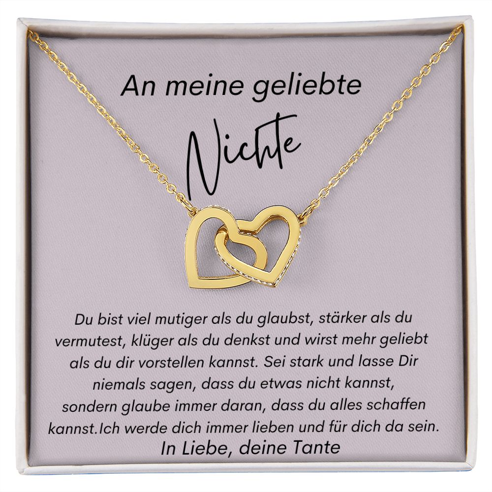 An Meine Geliebte Nichte - Interlocking Hearts Necklace