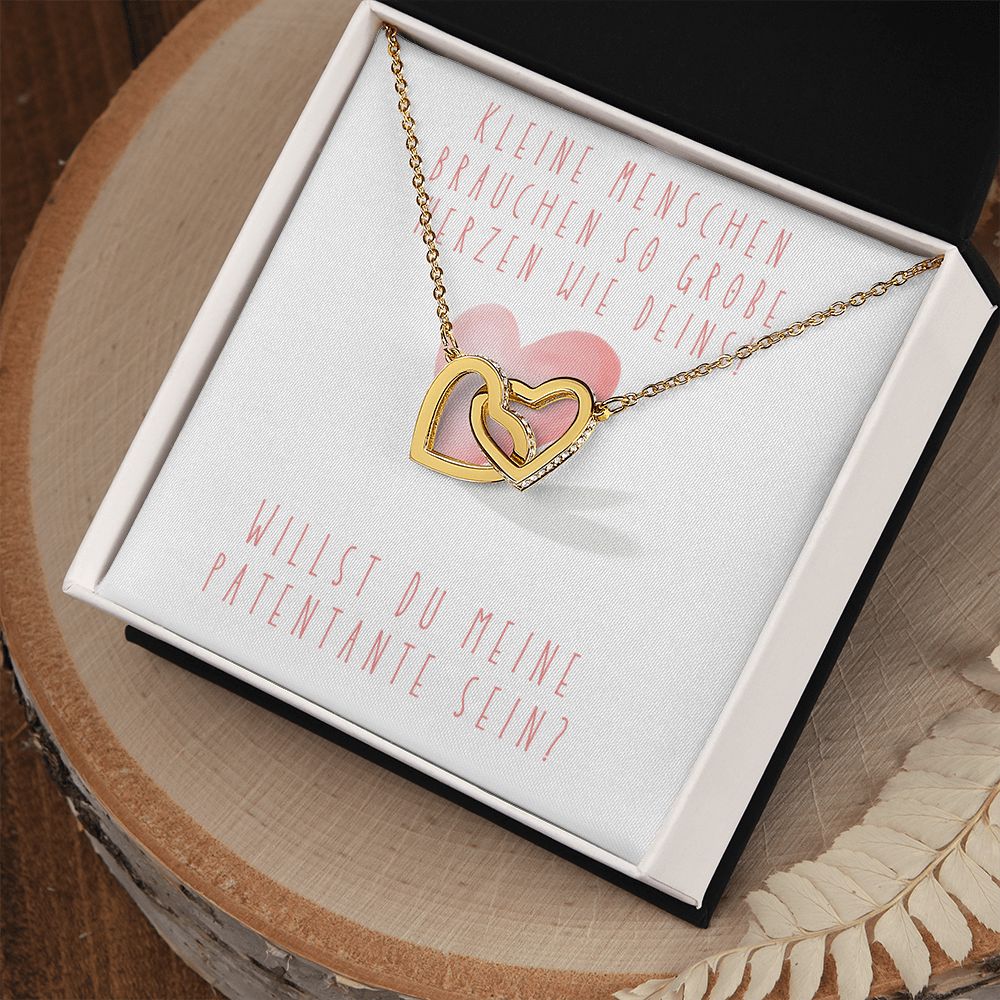 Willst Du Meine Patentante Sein? - Interlocking Hearts Necklace