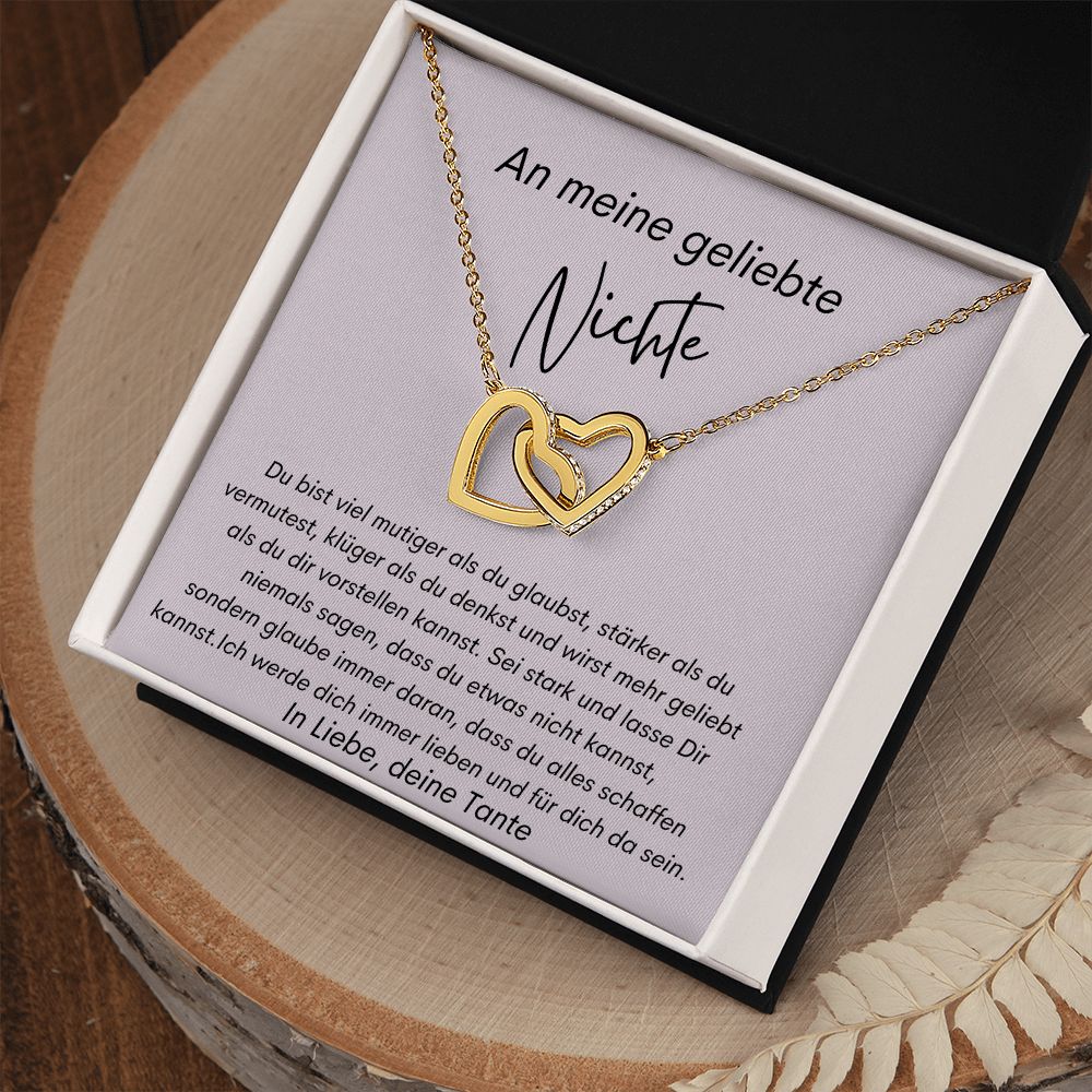 An Meine Geliebte Nichte - Interlocking Hearts Necklace