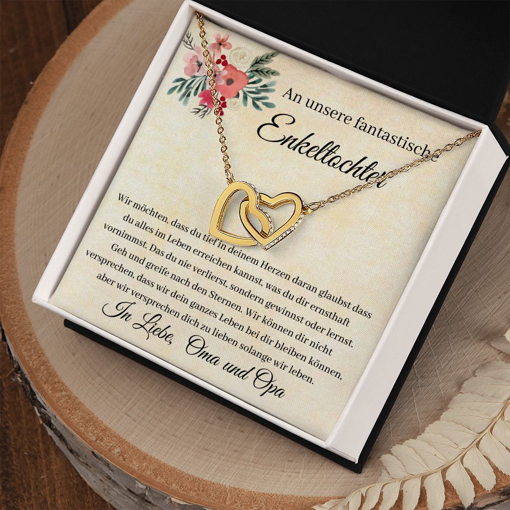 An Unsere Fantastische Enkeltochter - Interlocking Hearts Necklace