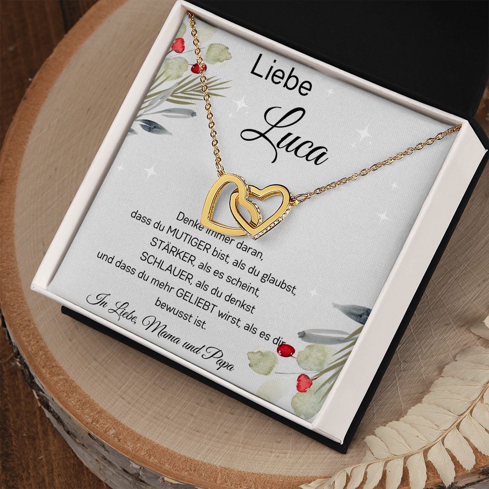 Denke Immer Daran - Interlocking Hearts Necklace