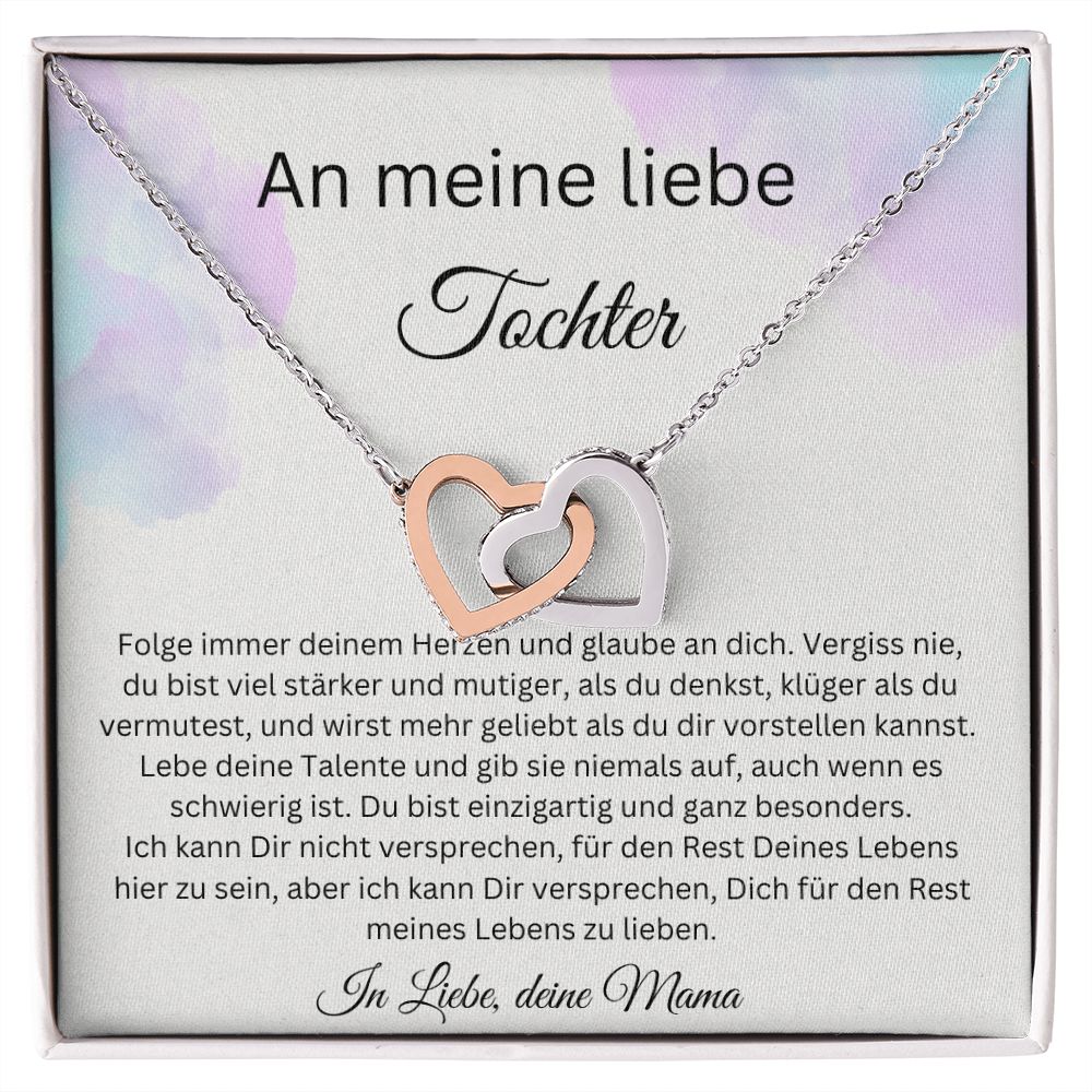 An Meine Liebe Tochter - Glaube An Dich - Verlockende Herzen Kette