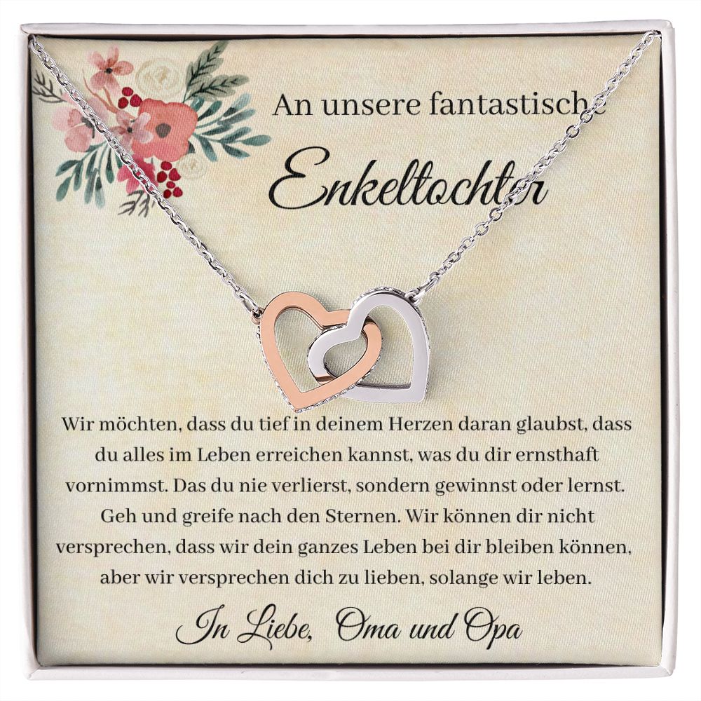 An Unsere Fantastische Enkeltochter | Verlockende Herzen Halskette