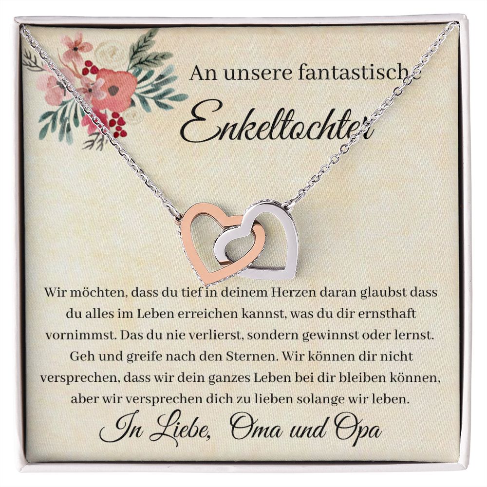An Unsere Fantastische Enkeltochter - Interlocking Hearts Necklace