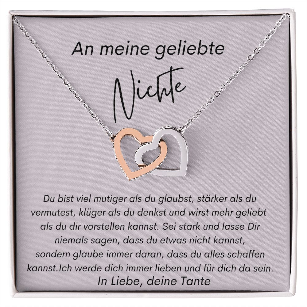 An Meine Geliebte Nichte - Interlocking Hearts Necklace