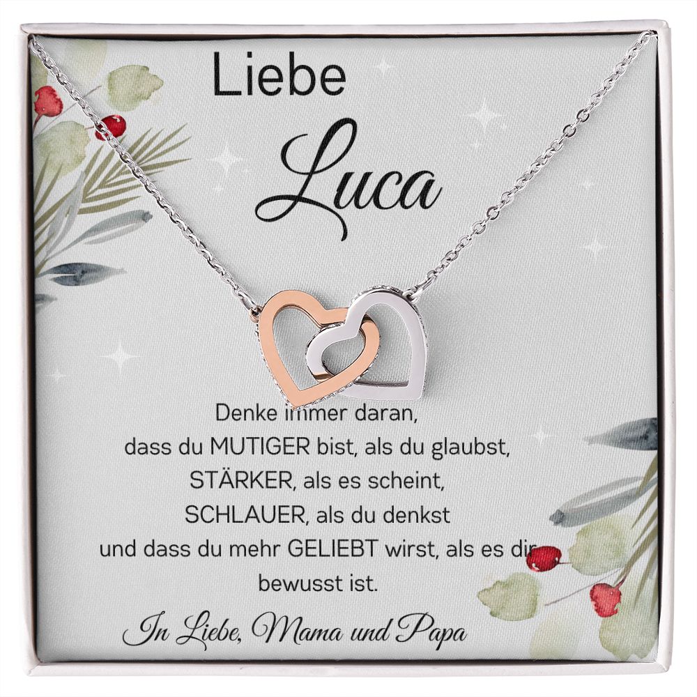 Denke Immer Daran - Interlocking Hearts Necklace