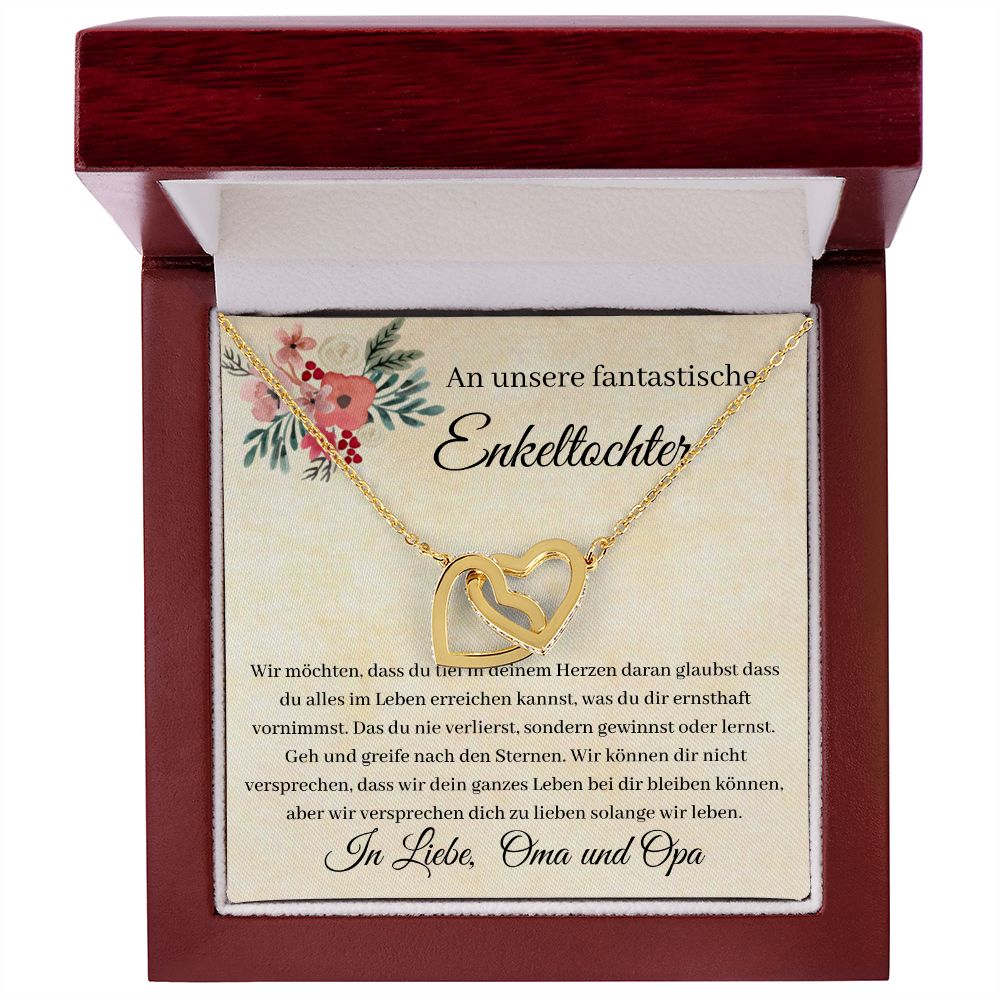 An Unsere Fantastische Enkeltochter - Interlocking Hearts Necklace