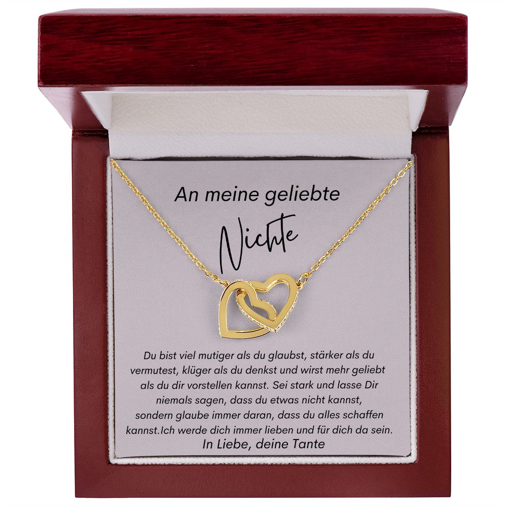An Meine Geliebte Nichte - Interlocking Hearts Necklace