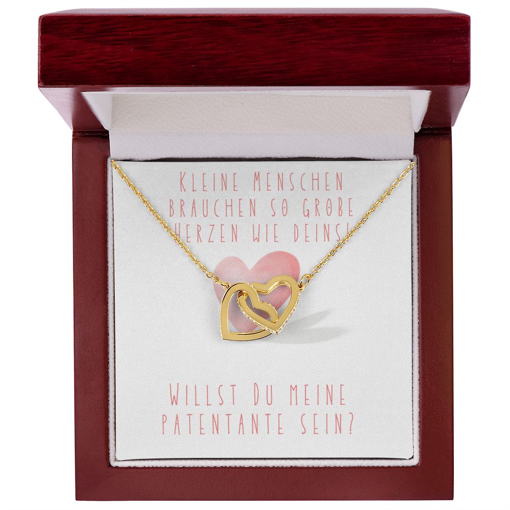 Willst Du Meine Patentante Sein? - Interlocking Hearts Necklace
