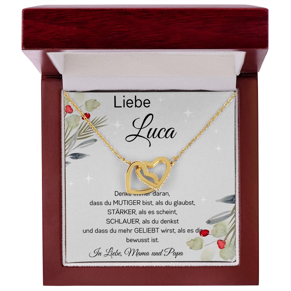 Denke Immer Daran - Interlocking Hearts Necklace