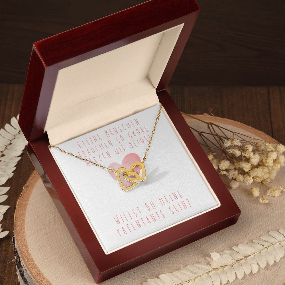 Willst Du Meine Patentante Sein? - Interlocking Hearts Necklace