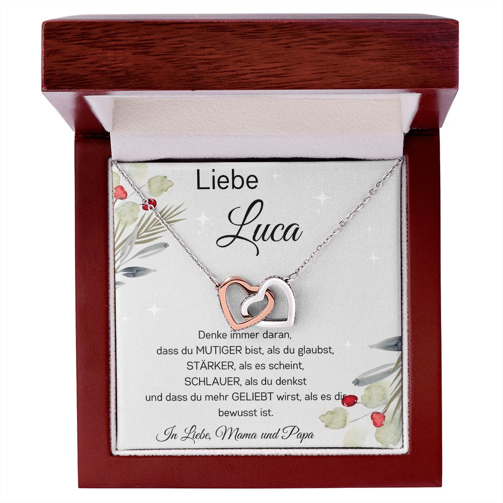 Denke Immer Daran - Interlocking Hearts Necklace