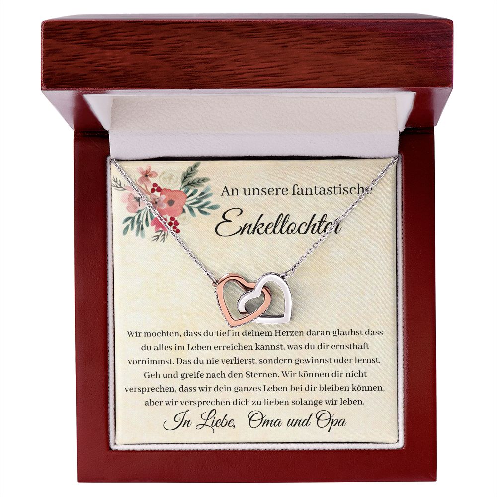 An Unsere Fantastische Enkeltochter - Interlocking Hearts Necklace
