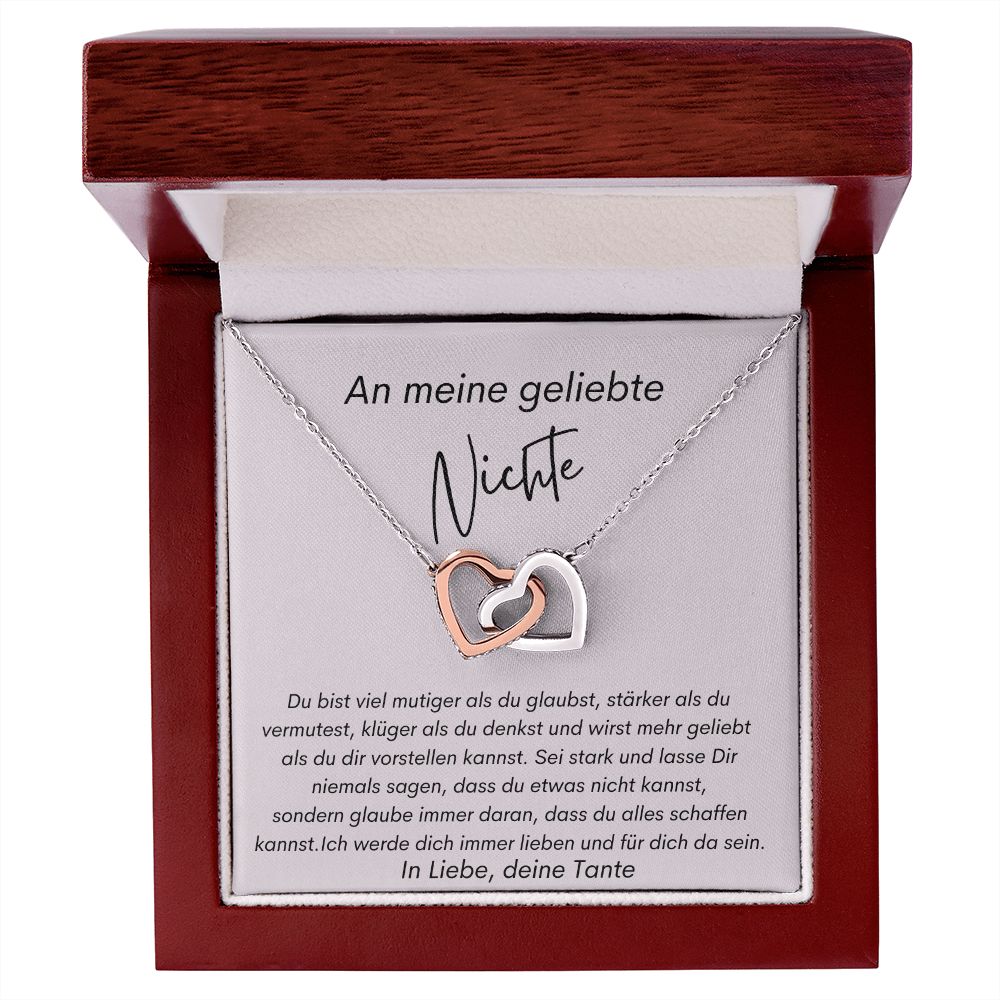 An Meine Geliebte Nichte - Interlocking Hearts Necklace