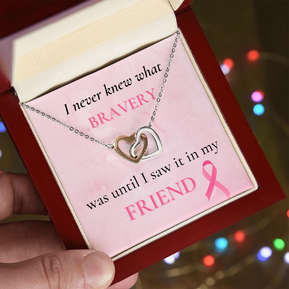 I Never Knew What Bravery Was - Interlocking Hearts Necklace