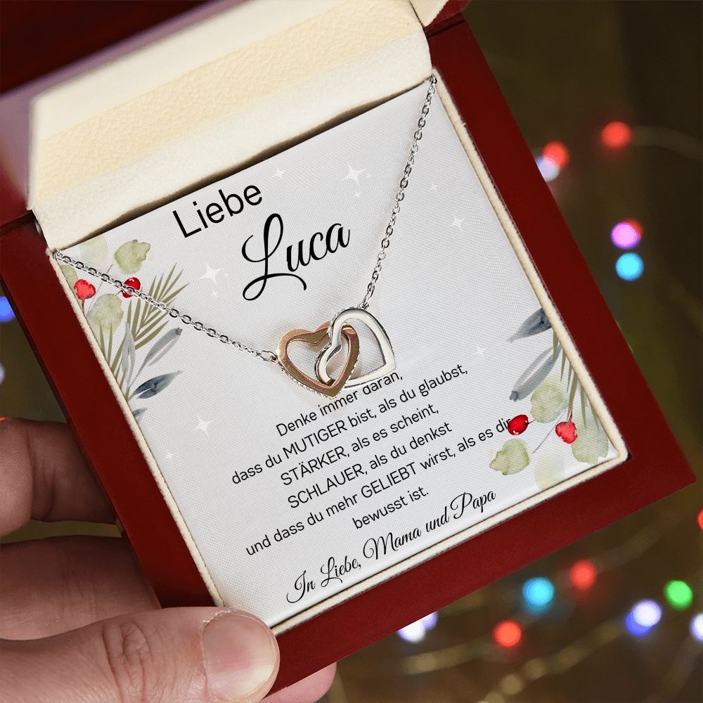 Denke Immer Daran - Interlocking Hearts Necklace