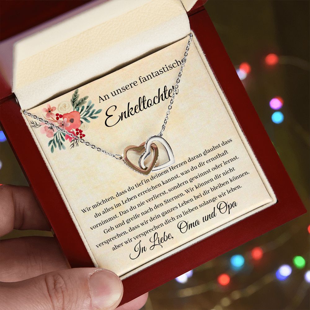 An Unsere Fantastische Enkeltochter - Interlocking Hearts Necklace