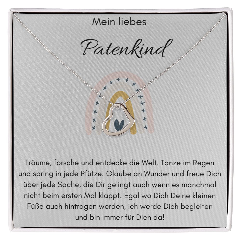 Mein Liebes Patenkind - Träume, Forsche Und Entdecke - Delicate Heart Necklace
