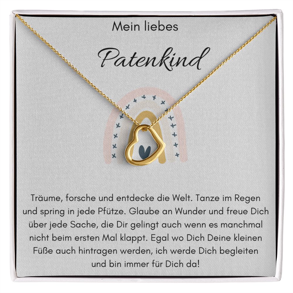 Mein Liebes Patenkind - Träume, Forsche Und Entdecke - Delicate Heart Necklace