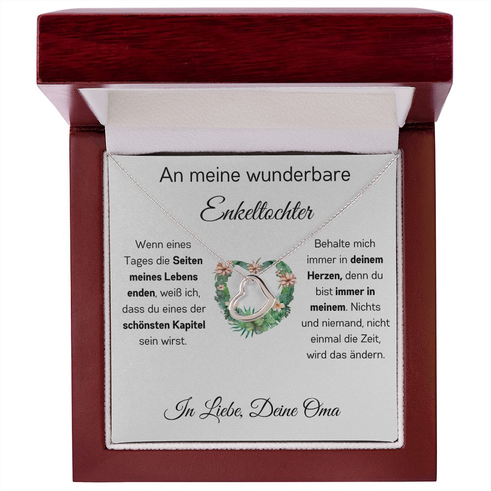 An Meine Wunderbare Enkeltochter - Delicate Heart Necklace