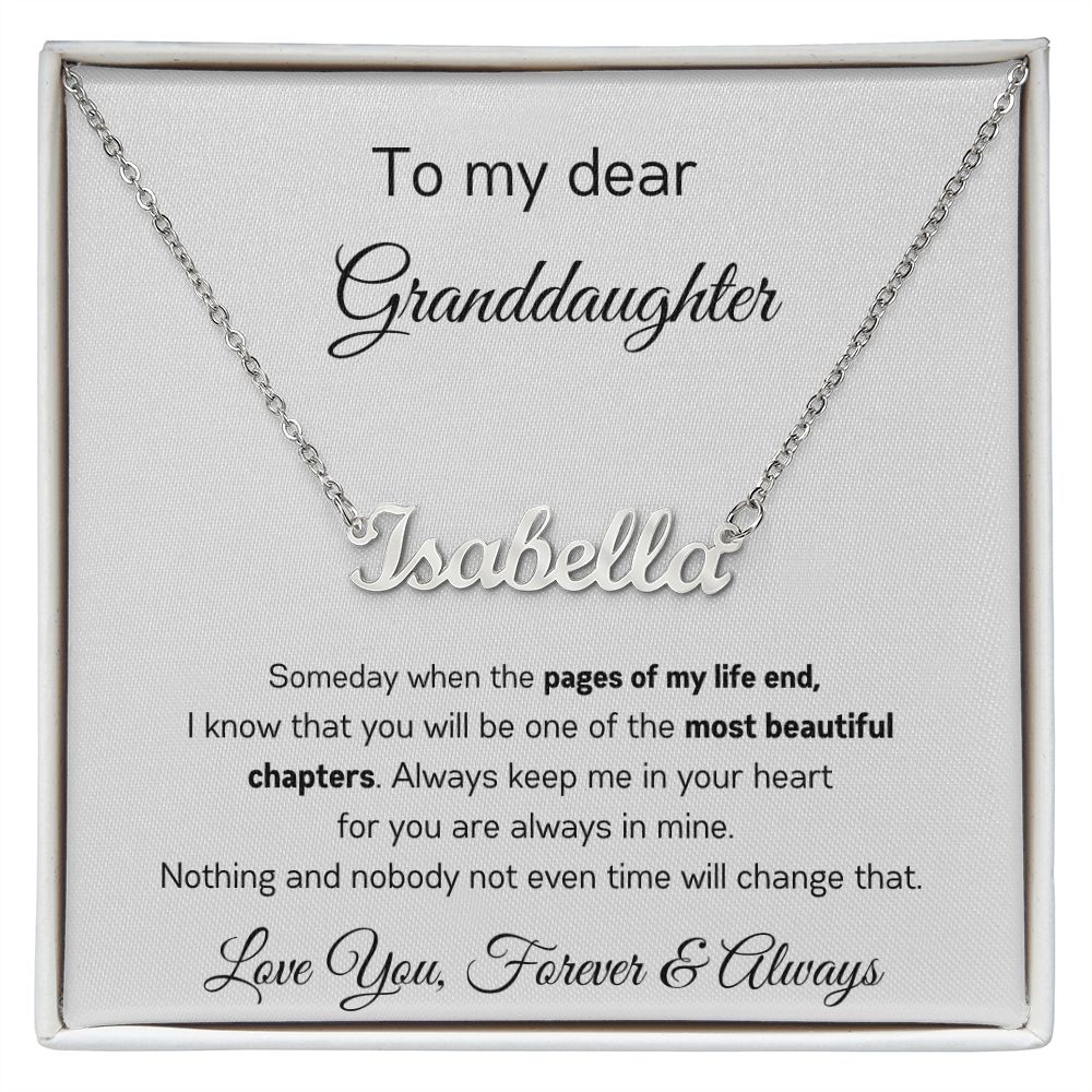 To My Dear Granddaughter - Personalized Name Necklace