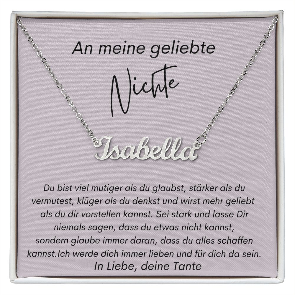 An Meine Geliebte Nichte - Personalized Name Necklace