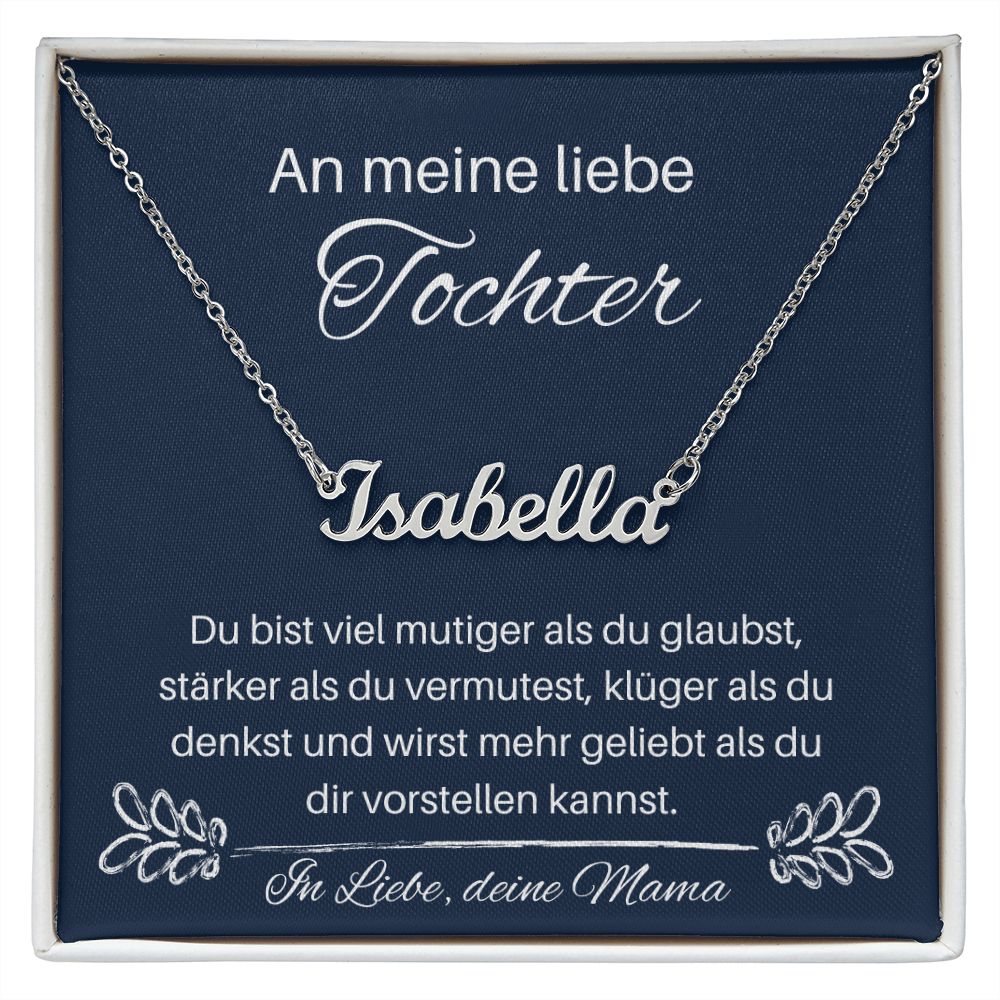 An Meine Liebe Tochter - Personalisierte Namens Halskette