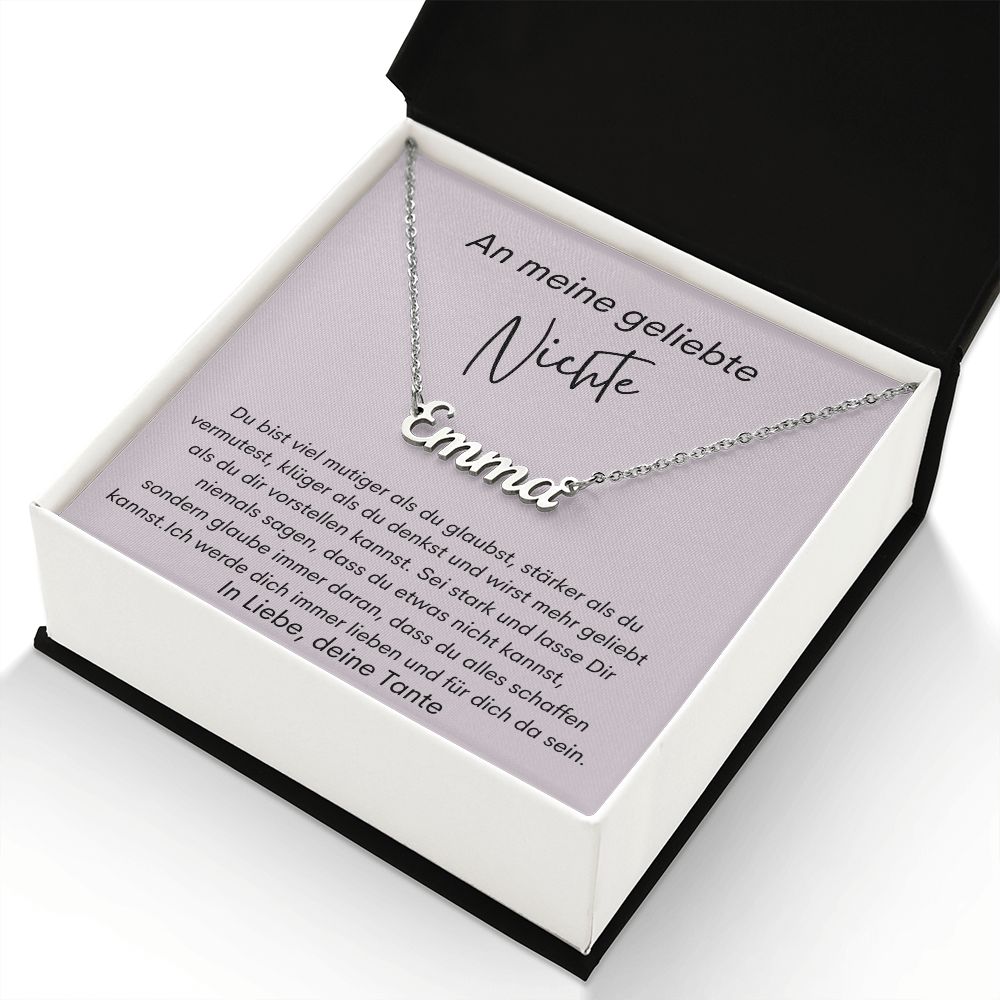 An Meine Geliebte Nichte - Personalized Name Necklace