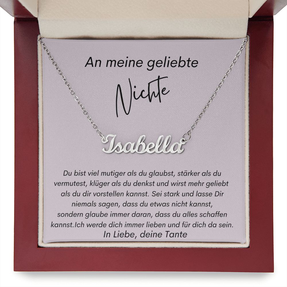 An Meine Geliebte Nichte - Personalized Name Necklace